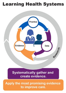 Diagram of the learning health systems model.